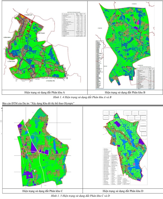Phân tích đặc điểm 4 phân khu A,B,C,D Khu đô thị Olympic Hà Nội
