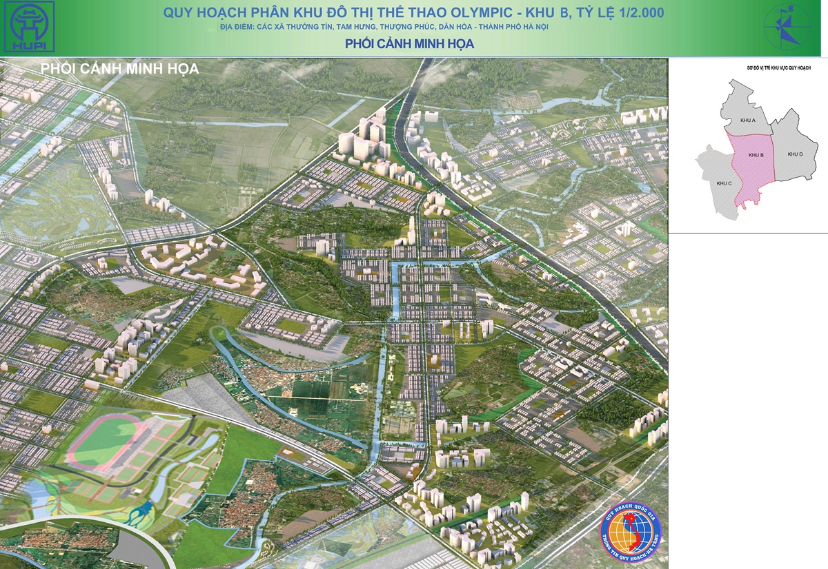 Phối cảnh Khu B khu Đô thị Thể thao Vinhomes Olympic Hà Nội