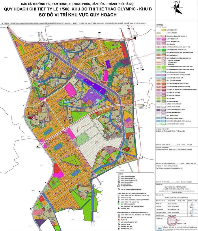 Quy hoạch Khu B – Khu đô thị Thể thao Olympic Vinhomes Olympic Ngọc Hồi Hà Nội