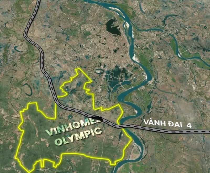 Vành Đai 4 kết nối Vinhomes Olympic Hà Nội có chiều dài gần 113 km, gồm 6 làn cao tốc