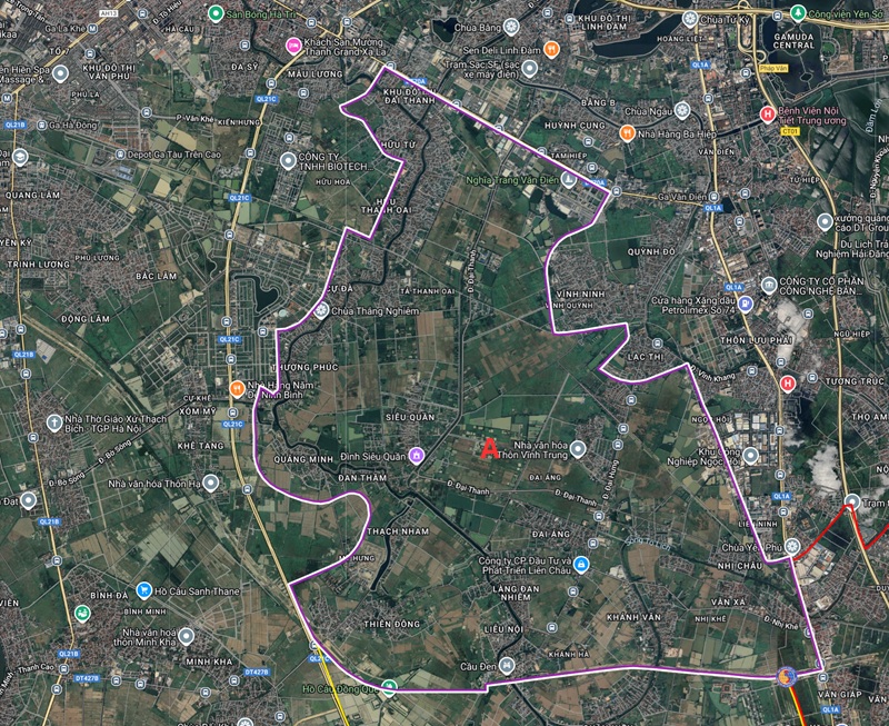 Vị trí Khu A Vinhomes Olympic Hà Nội