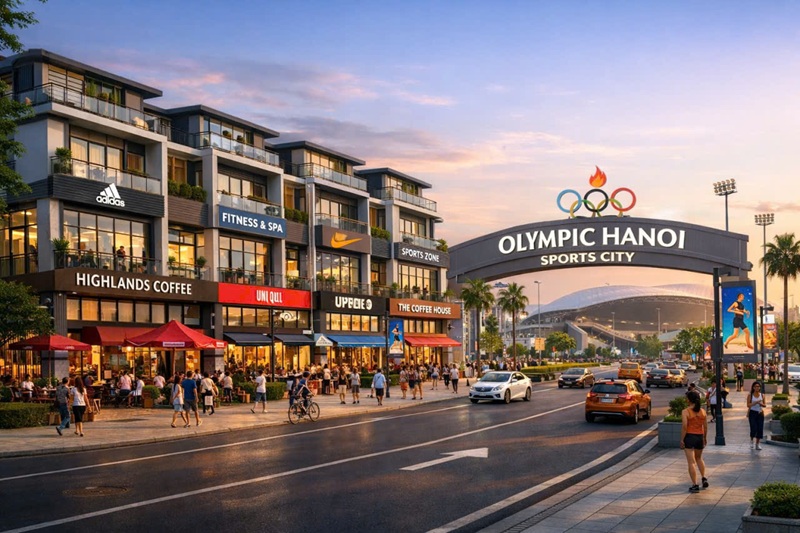 Mở bán thương mại dịch vụ Vinhomes Olympic Hà Nội.