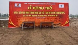 Sân vận động Trống Đồng Lạc Việt - Khu đô thị Olympic Hà Nội khởi công