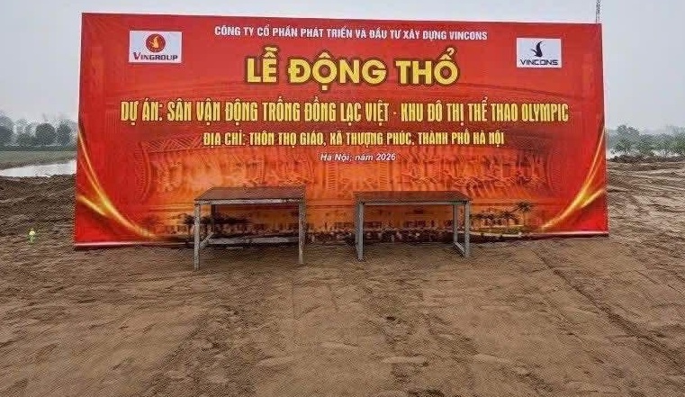 Sân vận động Trống Đồng Lạc Việt - Khu đô thị Olympic Hà Nội khởi công
